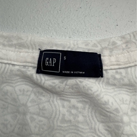 GAP White Fitted Ribbed Short Sleeve Tee - Picture 3 of 4